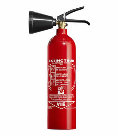 Extincteur acier ou aluminium, 2 kg par VIE